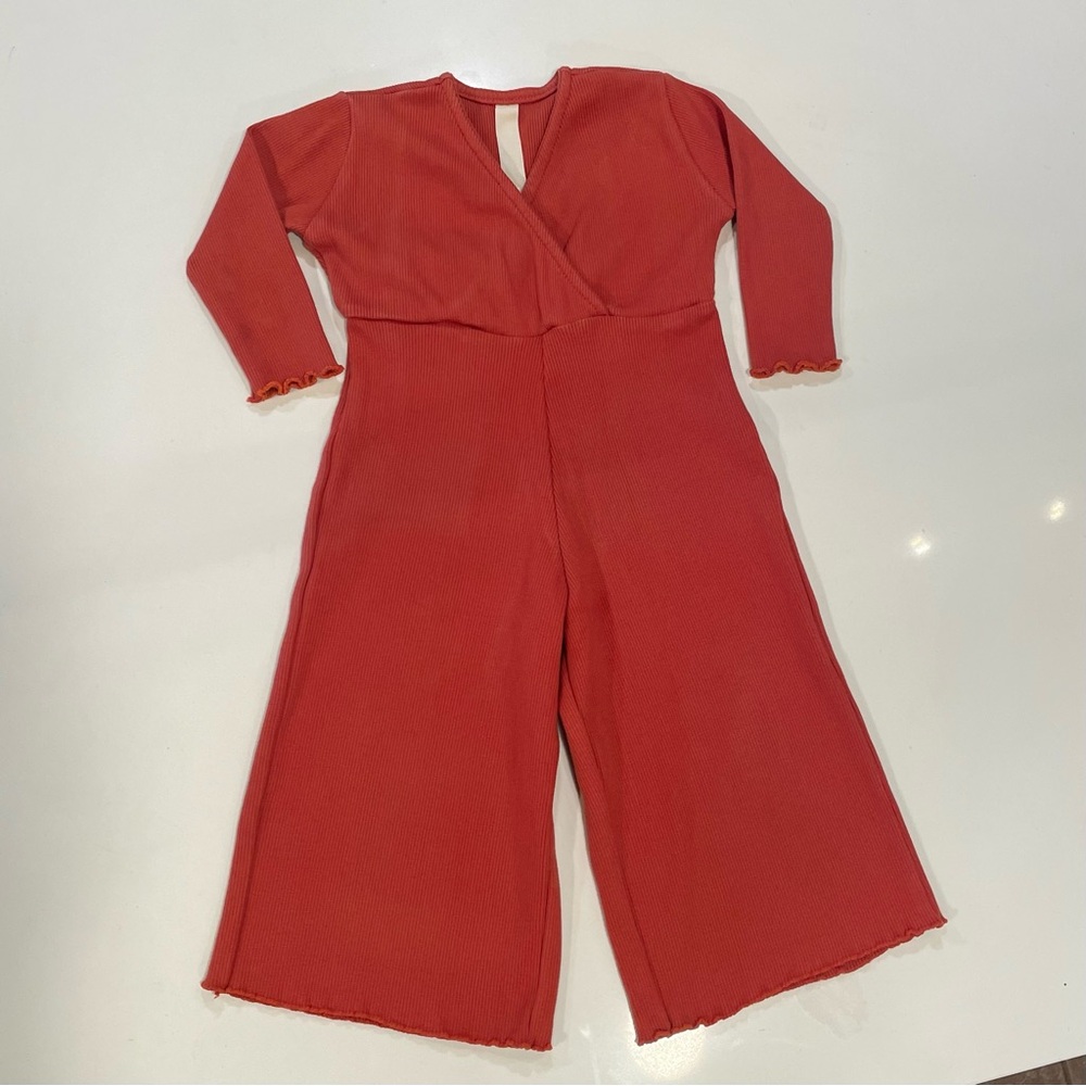 Girls Burt Orange Jumpsuit